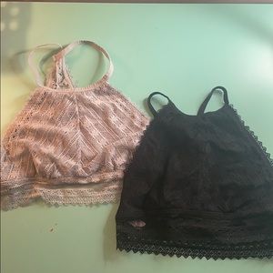 Halter Lace Bralette Set